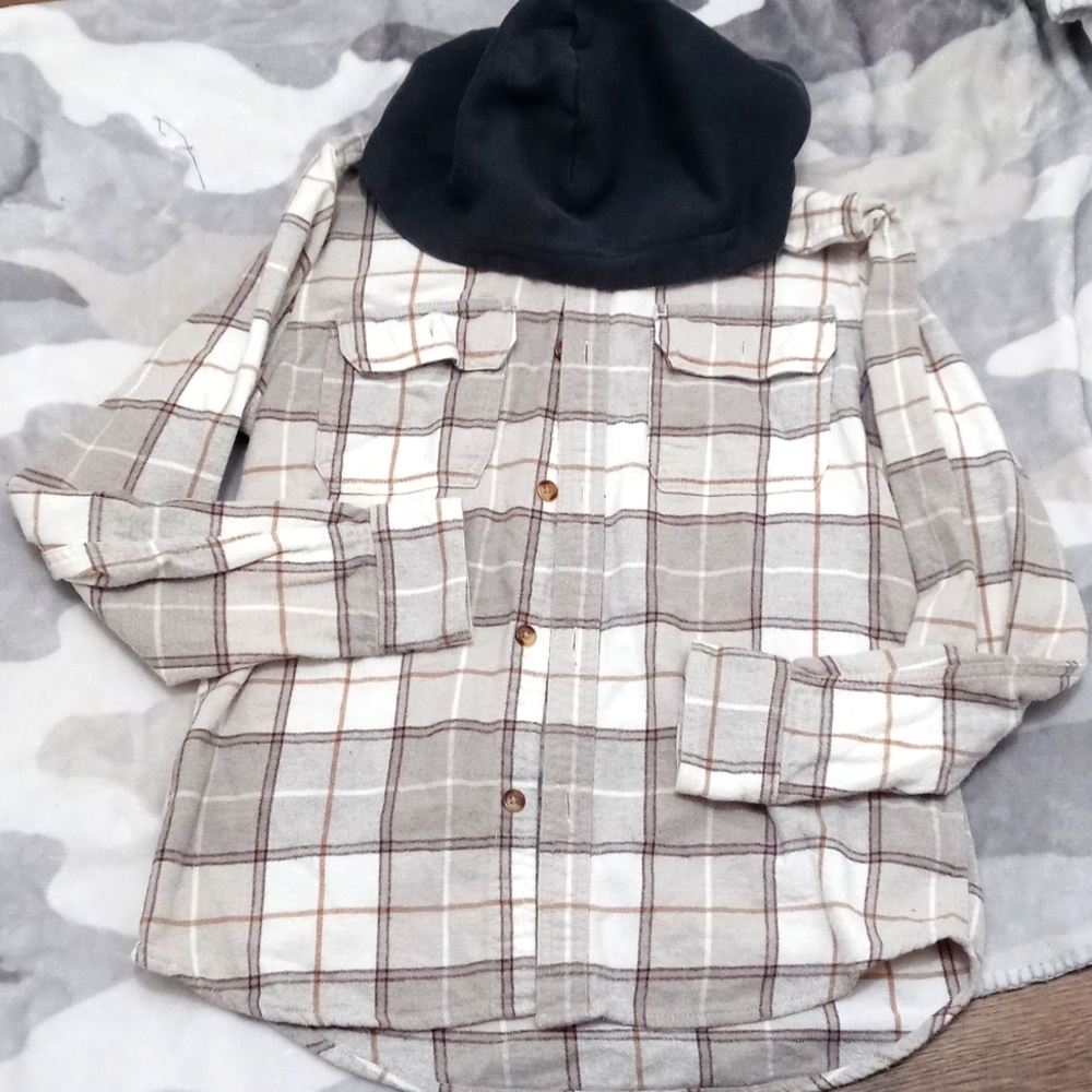 Mens hooded flannel Small